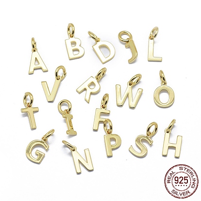 925 Sterling Silver Charms, Letter