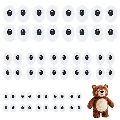 Oval Felt Craft Doll Eye, for DIY Doll Toys Puppet Plush Animal Making