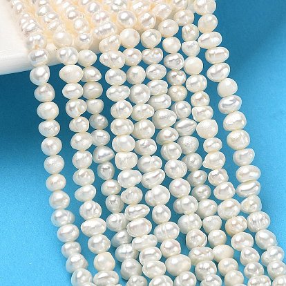 Natural Cultured Freshwater Pearl Beads Strands, Grade 2A, Potato