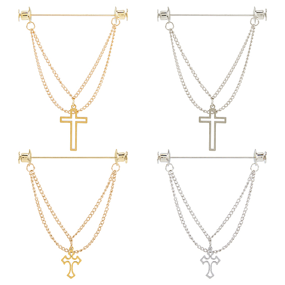 4 шт. сплав подвесные цепочки броши, с 304 подвесками из нержавеющей стали