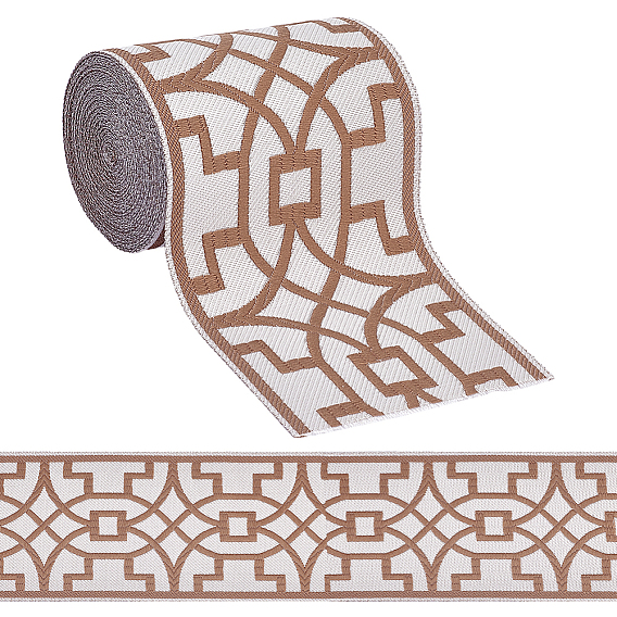 5м полиэфирные ленты с геометрической вышивкой, жаккардовая лента, для аксессуаров одежды