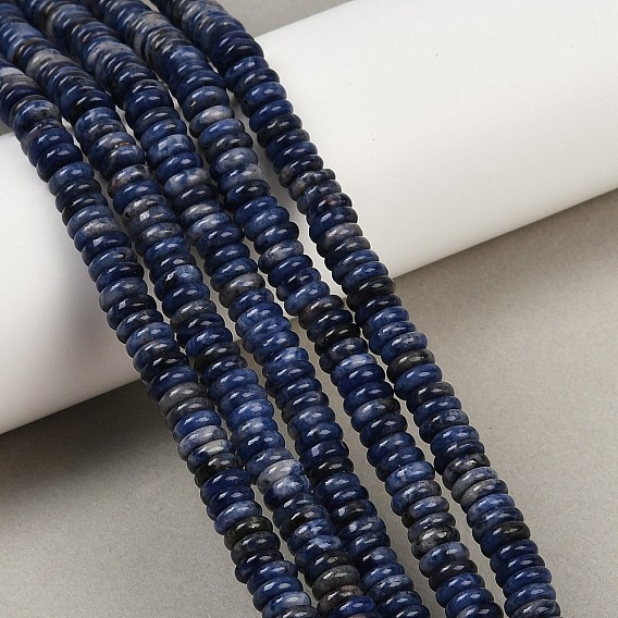 Природный содалит бисер нитей, рондель