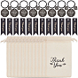12Pcs Stainless Steel Keychains, with 12Pcs Linen Cloth Packing Pouches & Paper Gift Tags
