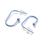 Hypoallergenic Bioceramics Zirconia Ceramic Oval Stud Earrings, Half Hoop Earrings, No Fading and Nickel Free
