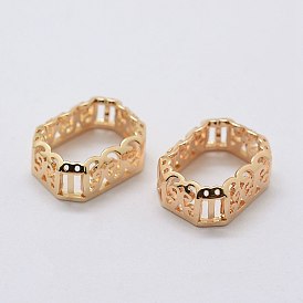 Латунь пришить настройки зубца, филигранные оправы с открытой спиной для заостренных страз, прямоугольник восьмиугольник