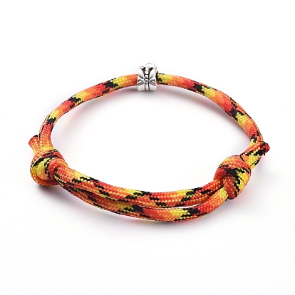 Bracelet Making, with Polyester & Spandex Cord Ropes and Tibetan Style Alloy Hangers