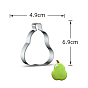 DIY 430 Stainless Steel Pear-shaped Cutter Candlestick Candle Molds, Fondant Biscuit Cookie Cutting Mould