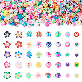 200шт. 4 стили, ручная работа, полимерная глина, цветок сливы, бусины