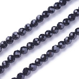 Natural Spinel Beads Strands, Faceted, Round