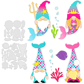 2 шт 2 стили трафареты для штампов из углеродистой стали, для diy scrapbooking, Фотоальбом, декоративная бумага для тиснения, цвет нержавеющей стали, гном шаблон