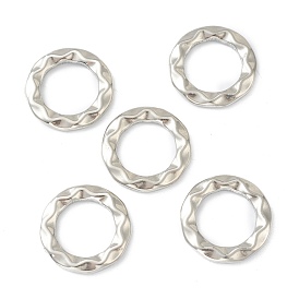 Hammered 304 Stainless Steel Linking Rings, Round Ring