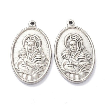 304 подвески из нержавеющей стали для эмали., овальный со святым