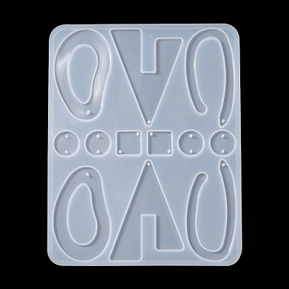 Геометрические подвески и ссылки силиконовые формы, формы для литья смолы, для diy уф смолы, изготовление украшений из эпоксидной смолы