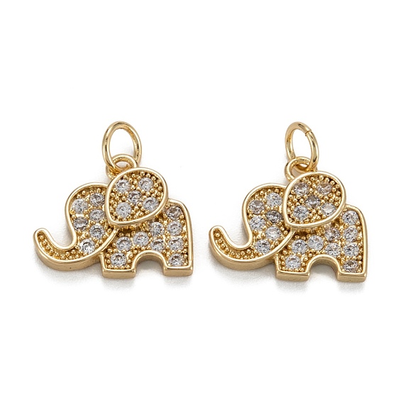 Латунные прозрачные кубические циркониевые подвески, с целью перехода в кольце, долговечный, без свинца и без кадмия, слон