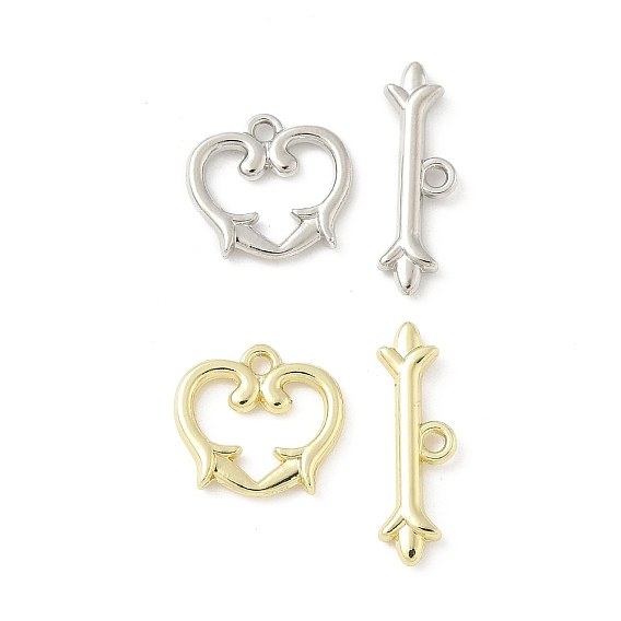 Застежка тоггл из сплава, без кадмия и без свинца, стойки покрытие, сердце замок