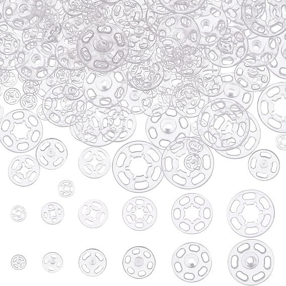 180 наборы 6 стиль швейная кнопка, заклепок, кнопки для одежды, плоско-круглые