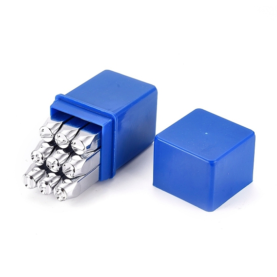Iron Seal Stamps Set, for Imprinting Metal, Wood, Plastic, Leather, More, Including Number 0~9