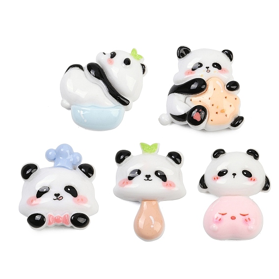 Непрозрачные кабошоны из смолы панда