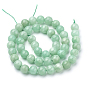 Natural Myanmar Jade/Burmese Jade Beads Strands, Round, Dyed