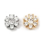 Латунные микро проложить четкие кубического циркония кабошоны, цветок