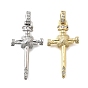 Латунные микро проложить кубического циркония подвески, крест с гвоздями-амулетами