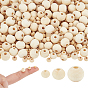 3000шт 3 стили необработанные деревянные бусины, круглые деревянные бусины из бисера для изготовления поделок, бусины макраме