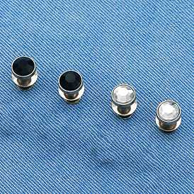 Épingles à boutons en jean réglables en strass en alliage, serre-taille, platine, attaches à coudre pour accessoires de vêtement
