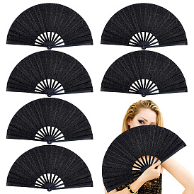 Блестящие пластиковые декоративные складные веера