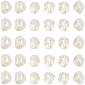 30шт. окрашенные распылением бусины из АБС-пластика, имитации жемчуга, nuggest, окрашенные, с покрытием AB цвета