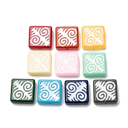 Бусины лэмпворк , квадрат с амулетом