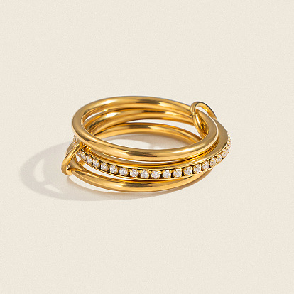 304 Stainless Steel Finger Rings for Women, Stackable Rings