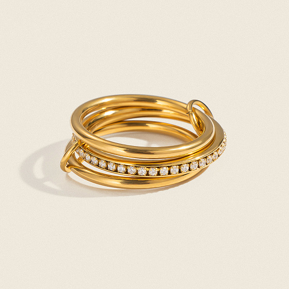 304 Stainless Steel Finger Rings for Women, Stackable Rings