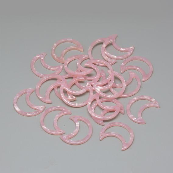 Cellulose Acetate(Resin) Pendants, Moon