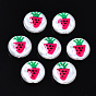 3d perles d'imitation en plastique ABS imprimées, plat rond à la fraise