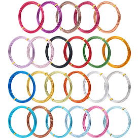 PandaHall Elite 23 Rolls 23 Colors Aluminum Craft Wire, for DIY Arts and Craft Projects