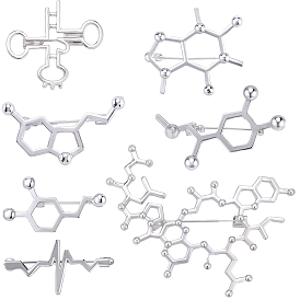 14шт. 7 стили брошь из сплава, булавки на лацкан, разнообразные