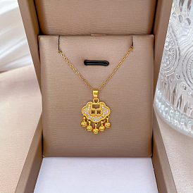 925 collier en argent incrusté de diamants pour femme, accessoire de chaîne de clavicule en perles porte-bonheur