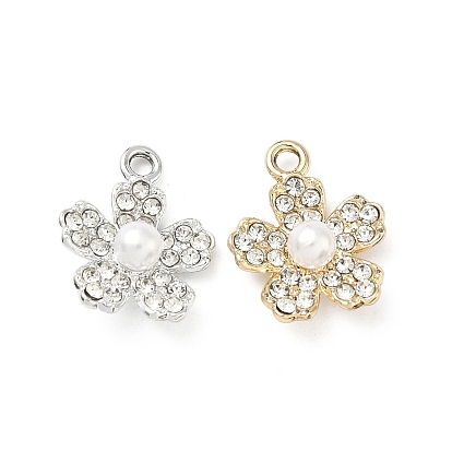 Подвески из сплава , , uv покрытие, со стразами и пластиковой имитацией жемчуга