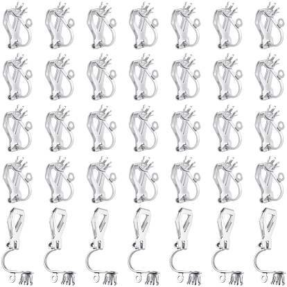 80шт. 316 фурнитура для сережек-клипс из нержавеющей стали, с когтем