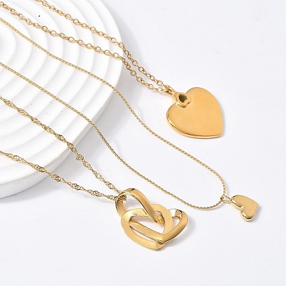 304 ожерелья с подвесками из нержавеющей стали для женщин, реальный 18 k позолоченный