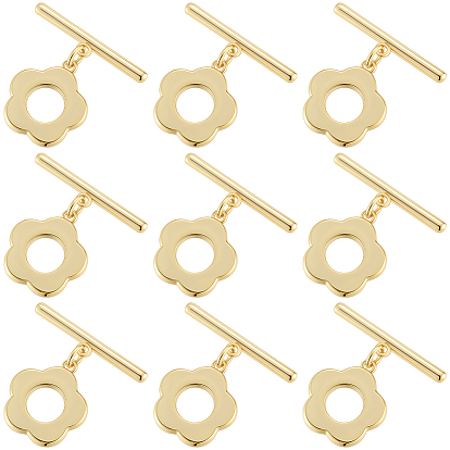 20шт латунные застежки, цветок, стойки покрытие, долговечный, без свинца и без кадмия