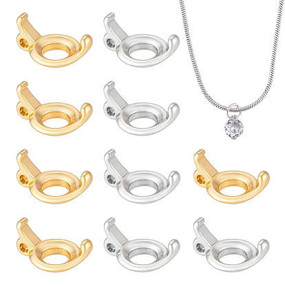 10шт. 2 цвета латунные оправы для кабошонов, плоско-круглые