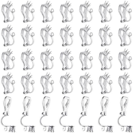 80шт. 316 фурнитура для сережек-клипс из нержавеющей стали, с когтем