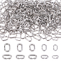 250Pcs 5 Styles 304 Stainless Steel Oval Fishing Split Rings, Bait Connection Double Ring