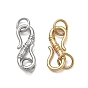 SHEGRACE 304 Stainless Steel S-Hook Clasps, with Double Jump Rings