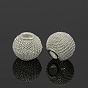 Iron Wire Mesh Beads, DIY Material for Basketball Wives Earrings Making, Rondelle