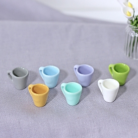 Ornements miniatures de tasse de thé en résine, accessoires de maison de poupée de jardin paysager micro, faire semblant de décorations d'accessoires