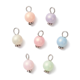 Непрозрачные акриловые подвески, круглые