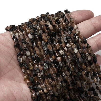 Нити из натуральных киастолитовых бусин, самородки