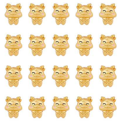 20шт. сплав эмалированные европейские бусины, бусины с большим отверстием, дракон